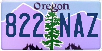 OR license plate 822NAZ