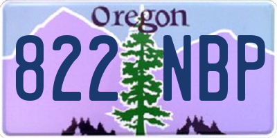 OR license plate 822NBP