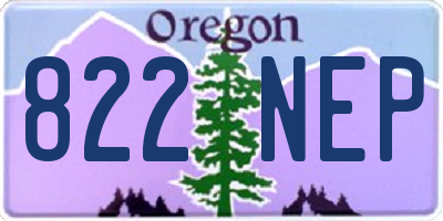 OR license plate 822NEP