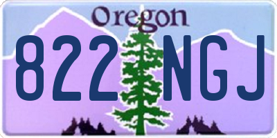 OR license plate 822NGJ