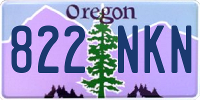 OR license plate 822NKN