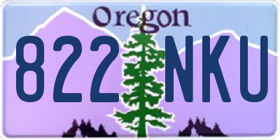 OR license plate 822NKU