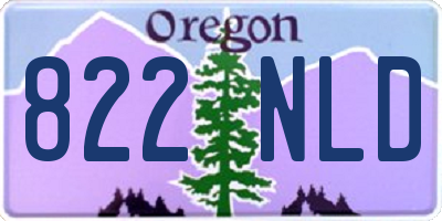 OR license plate 822NLD