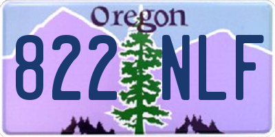 OR license plate 822NLF