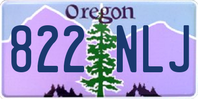 OR license plate 822NLJ