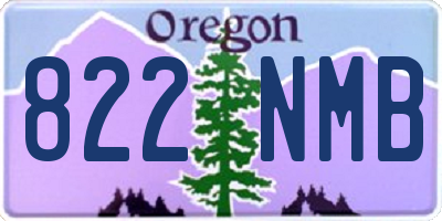 OR license plate 822NMB