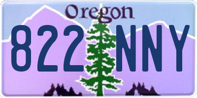 OR license plate 822NNY