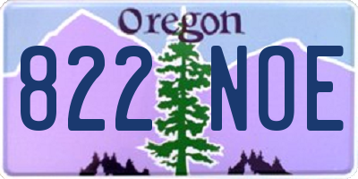 OR license plate 822NOE