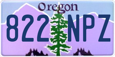 OR license plate 822NPZ