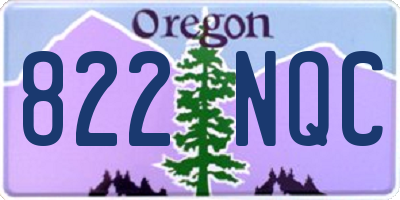 OR license plate 822NQC
