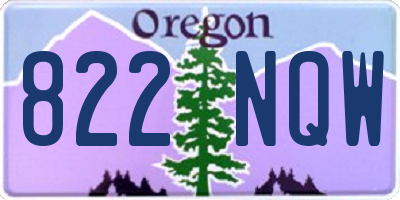 OR license plate 822NQW