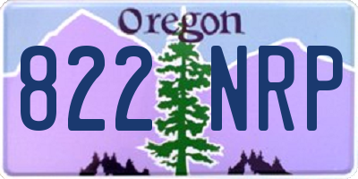OR license plate 822NRP