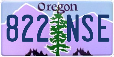 OR license plate 822NSE