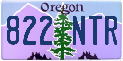OR license plate 822NTR