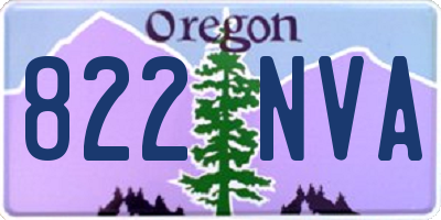 OR license plate 822NVA