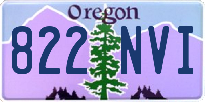 OR license plate 822NVI