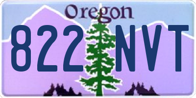 OR license plate 822NVT