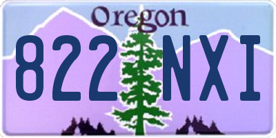 OR license plate 822NXI