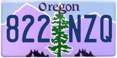 OR license plate 822NZQ