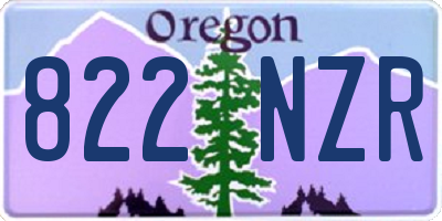OR license plate 822NZR