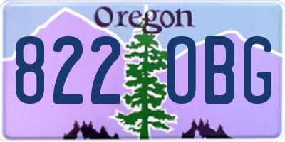 OR license plate 822OBG