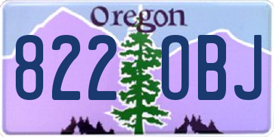 OR license plate 822OBJ
