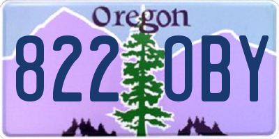 OR license plate 822OBY