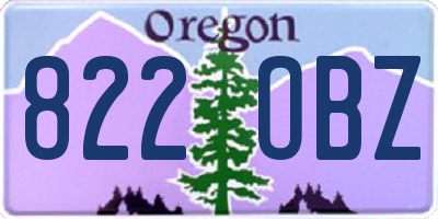 OR license plate 822OBZ