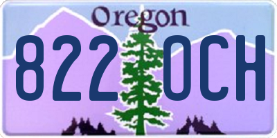 OR license plate 822OCH