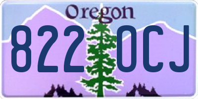 OR license plate 822OCJ