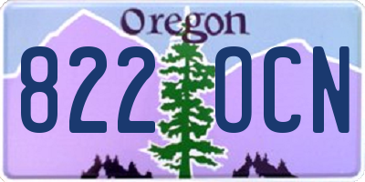 OR license plate 822OCN