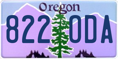 OR license plate 822ODA