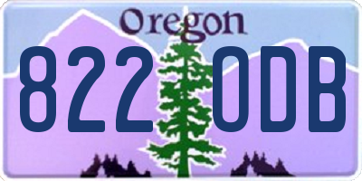 OR license plate 822ODB