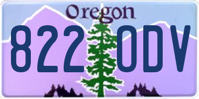 OR license plate 822ODV