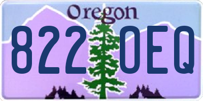 OR license plate 822OEQ