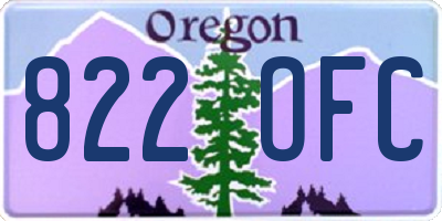OR license plate 822OFC