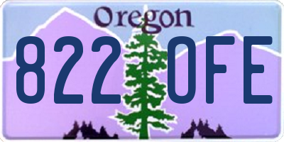 OR license plate 822OFE