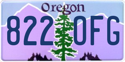 OR license plate 822OFG