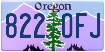 OR license plate 822OFJ