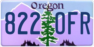 OR license plate 822OFR