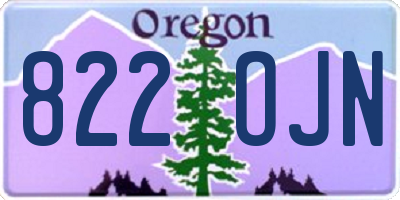 OR license plate 822OJN