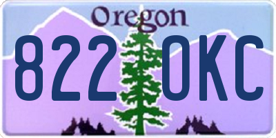 OR license plate 822OKC