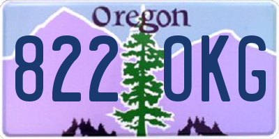 OR license plate 822OKG
