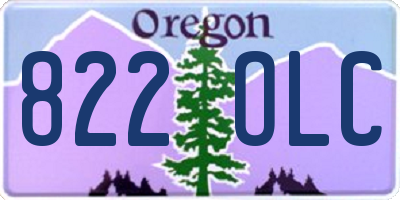 OR license plate 822OLC