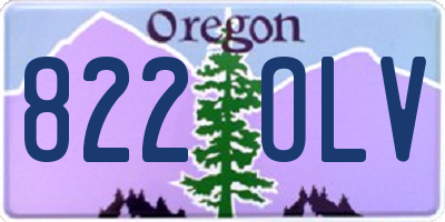 OR license plate 822OLV