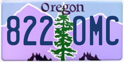OR license plate 822OMC