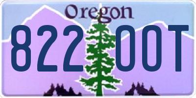 OR license plate 822OOT