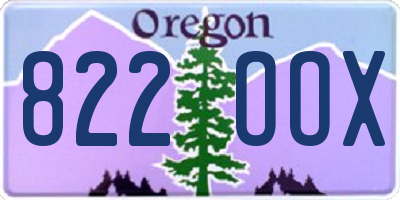 OR license plate 822OOX