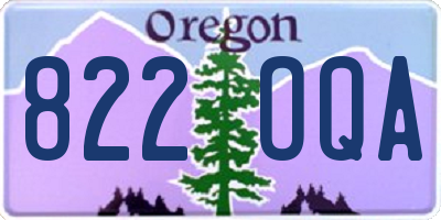 OR license plate 822OQA