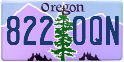 OR license plate 822OQN